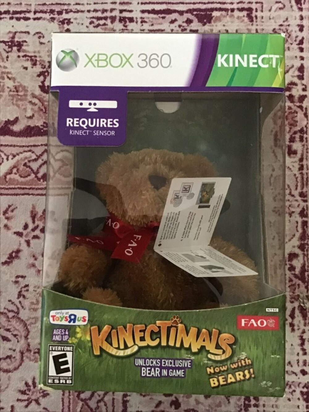 Kinectimals Plush FAO Bear & Game Toys R Us Exclusive Factory Sealed Xbox 360
